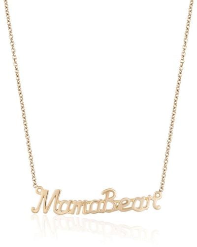 Ariana Rabbani Mamabear Nameplate Necklace Yellow - Metallic
