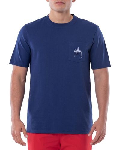 Guy Harvey Cotton Graphic T-shirt - Blue