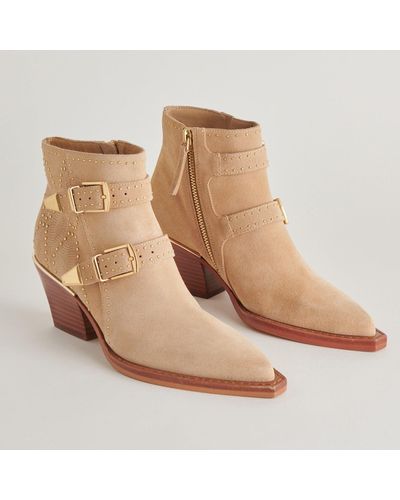 Dolce Vita Ronnie Booties Camel Suede - Natural