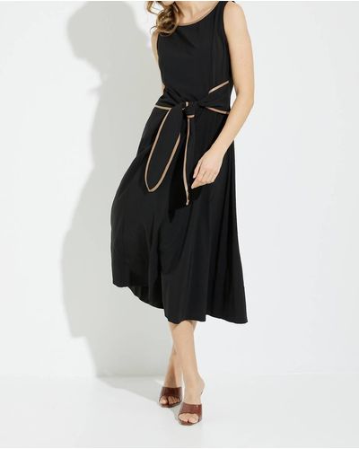 Joseph Ribkoff Hardware Detail Sleeveless Dress - Black