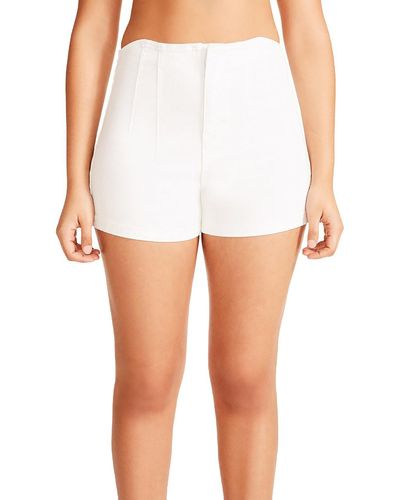 Madden Girl Vixen Ultra High Rise Short Shorts - White