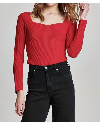 Another Love Blakely Long Sleeve Sweater - Red