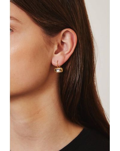 Chan Luu Bezel Wrapped Silver Shade Earrings In Gold - Black