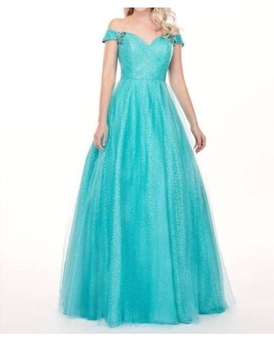 Rachel Allan Prom Long Gown - Blue