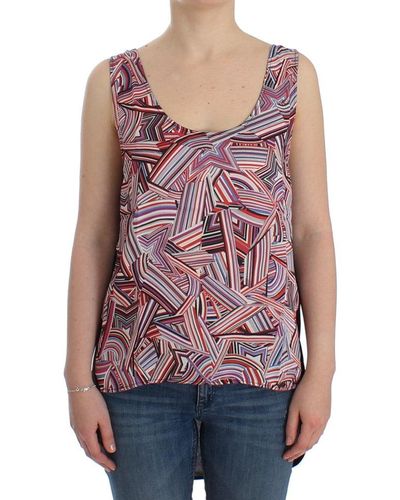 CoSTUME NATIONAL Multicolor Sleeveless Top - Red