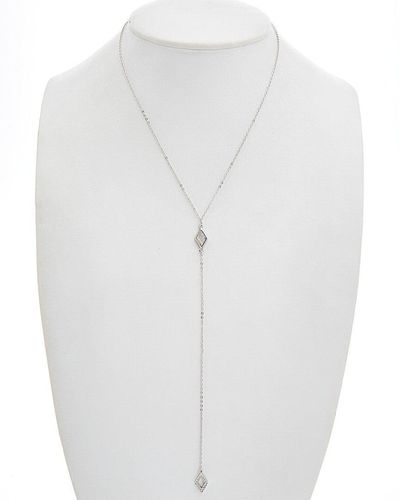 Rebecca Minkoff Crystal Y Necklace - White