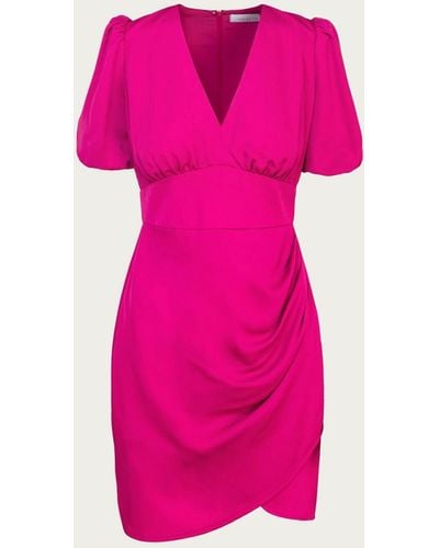 Adelyn Rae Nanda Mini Dress In Fuchsia - Pink