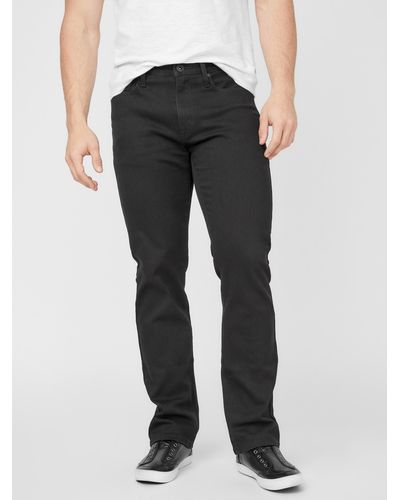 Guess Factory Crescent Straight-leg Jeans - Black