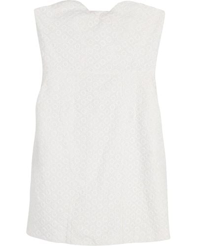 Diane von Furstenberg Strapless Mini Dress - White