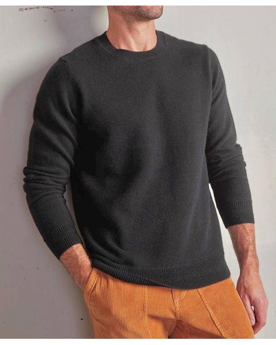 Velvet By Graham & Spencer Birch Cashmere Crew Sweater In Charcoal - Gray
