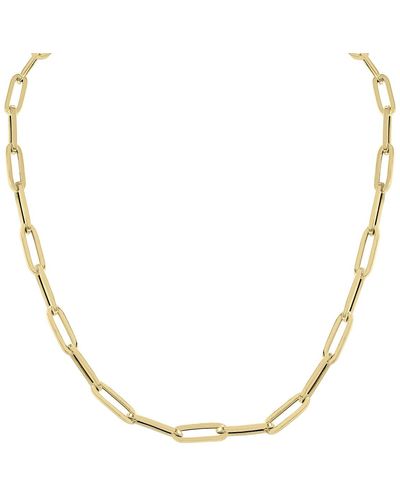 Monary 14k Yellow Gold Bold Paperclip Necklace With Lobster Clasps - 18 Inch - Metallic