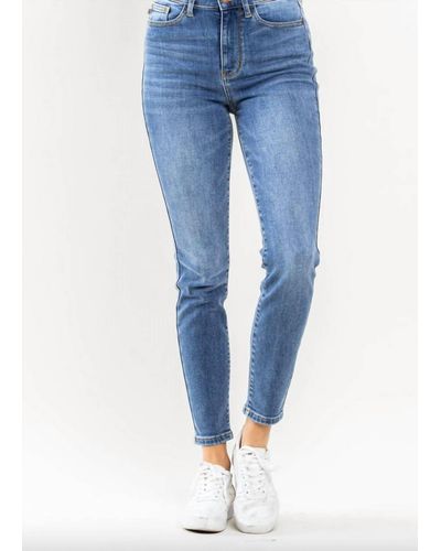 Judy Blue Thermal Skinny Jeans - Blue