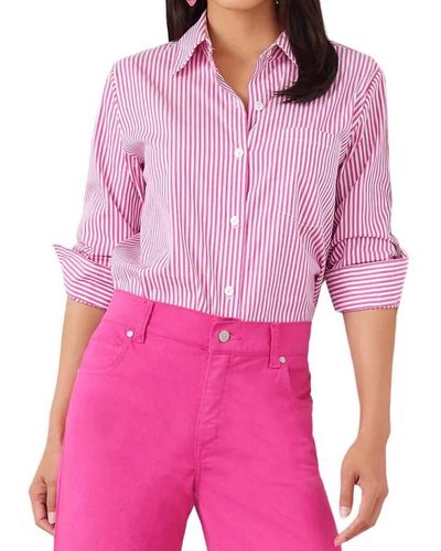 Karen Kane Ruched Sleeve Shirt - Pink