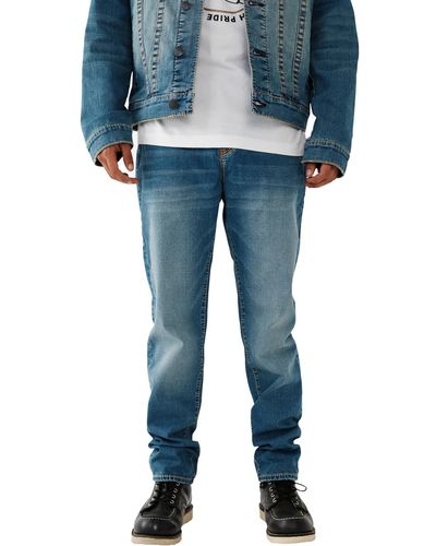 True Religion Rocco 3d Whiskering Relaxed Fit Skinny Jeans - Blue