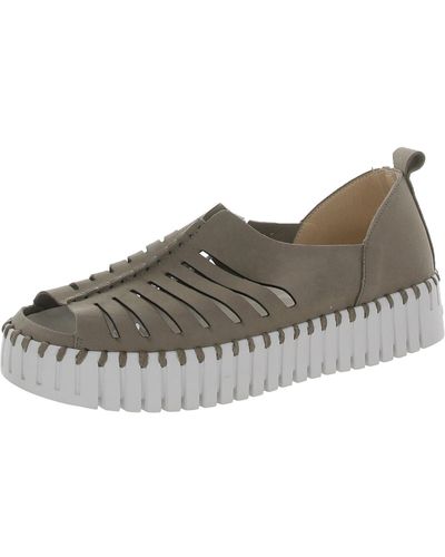 Ilse Jacobsen Cut-out Platforms Slip-on Sneakers - Brown