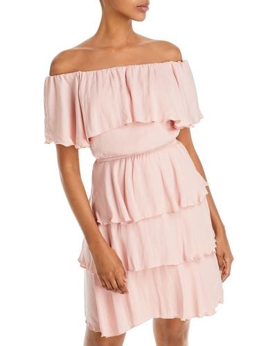 Sam Edelman Tiered Short Mini Dress - Pink