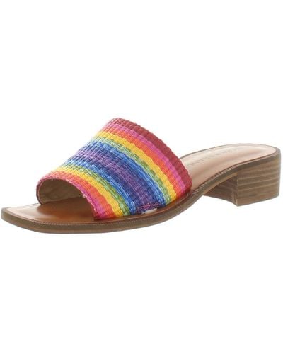Lucky Brand Frijana Square Toe Slip On Slide Sandals - Pink