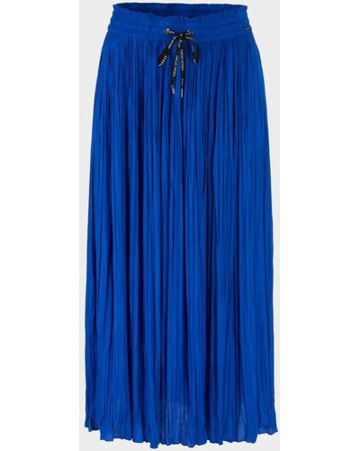 Marc Cain Midi Length Skirt With Pleats - Blue