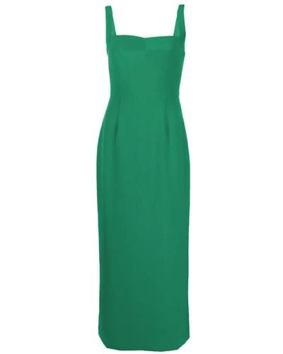 Saloni Rachel C Dress Emerald Sheath Sleeveless Submit - Green