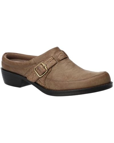 Easy Street Engage Faux Leather Slip-on Mules - Brown