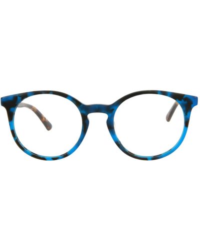 McQ Round-frame Acetate Optical Frames - Blue