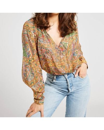 MILLE Madeline Blouse - Brown