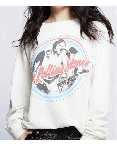 Recycled Karma Rolling Stones Sweatshirt - White