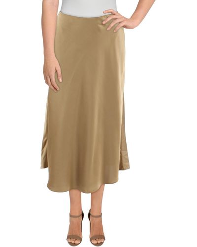 Lauren by Ralph Lauren Shimmer Long Maxi Skirt - Natural