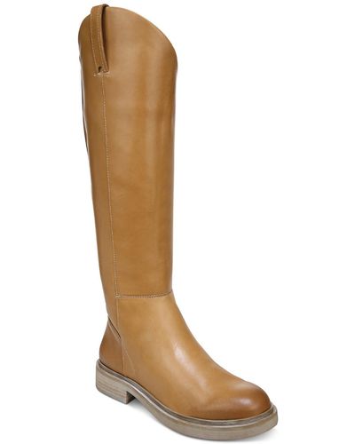 Sam Edelman Fable Leather Round Toe Knee-high Boots - Brown