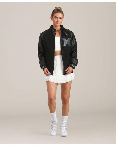 Members Only Oversized Varsity Jacket - Natural