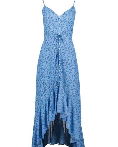 Bishop + Young Under The Summer Sky Serene Summer Dress In Paradise Print - Blue