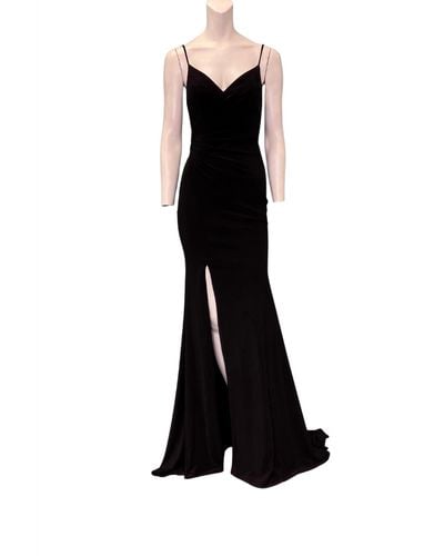 Faviana Jersey Evening Gown In Black