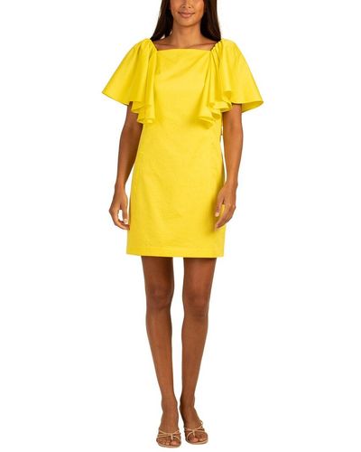 Trina Turk Hollywood Silk-blend Mini Dress - Yellow