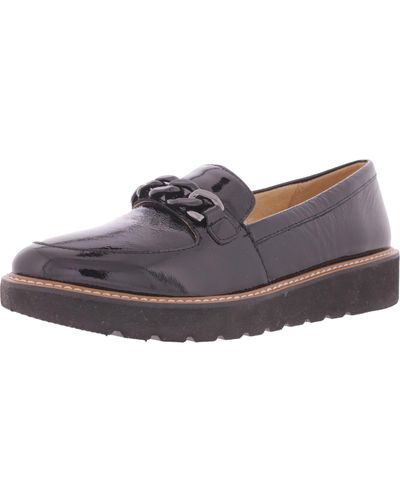 Naturalizer Agnes Patent Leather Slip On Fashion Loafers - Gray