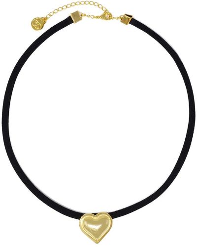 Cloverpost Heartbeat 14k Plated Necklace - Metallic