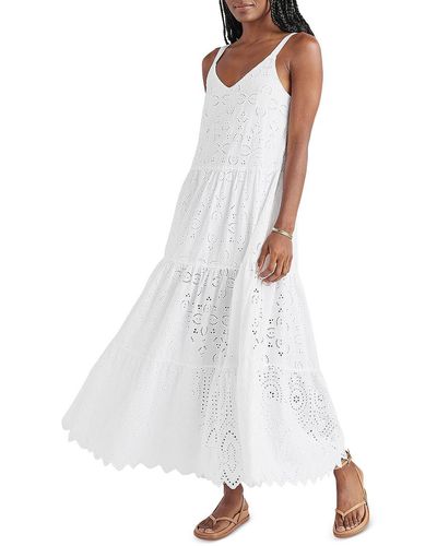 Splendid Wynona Cotton Eyelet Maxi Dress - White
