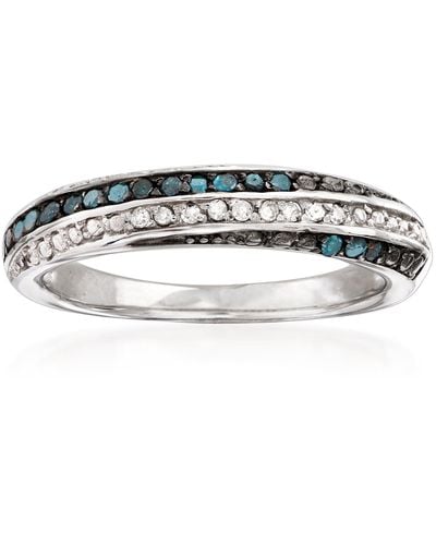 Ross-Simons Blue And White Diamond Ring - Metallic