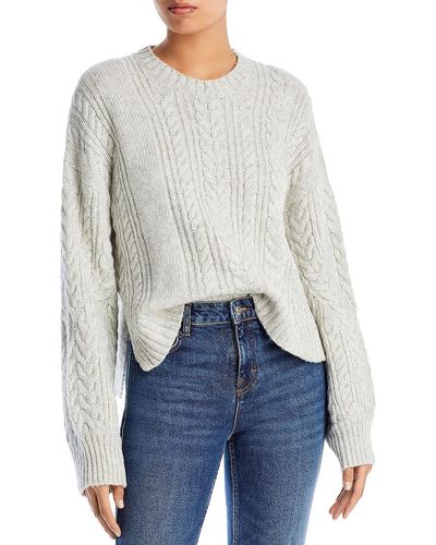 Remain Dreah Wool Cable Knit Pullover Sweater - Blue