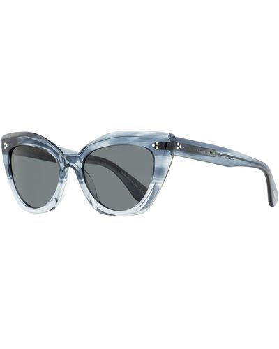 Oliver Peoples Laiya Cat Eye Sunglasses Ov5452s Blue Dusk 55mm - Black