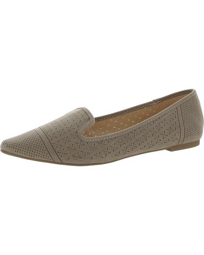 Xoxo Vany Faux Suede Slip On D'orsay - Gray