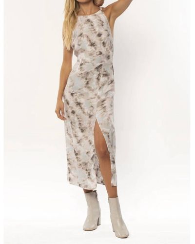Amuse Society Delray Woven Dress In Dusty Lilac - White