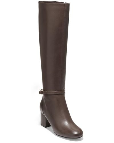Cole Haan Dana Leather Tall Knee-high Boots - Brown