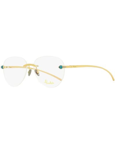 Pomellato Rimless Eyeglasses Pm0069o Gold/blue 55mm - Black