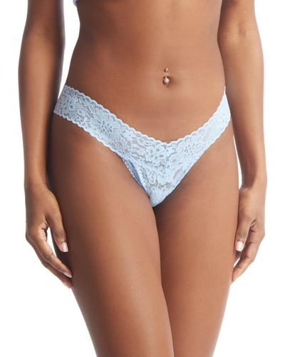 Hanky Panky Daily Lace Lowrise Thong - Blue