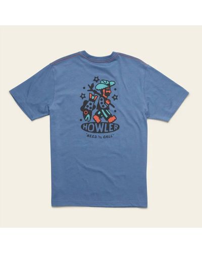 Howler Brothers Travelin' Light Pocket T-shirt - Blue