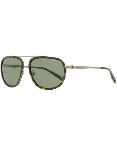 Chopard Rectangular Sunglasses Schc31 Gunmetal/havana 59mm - Black