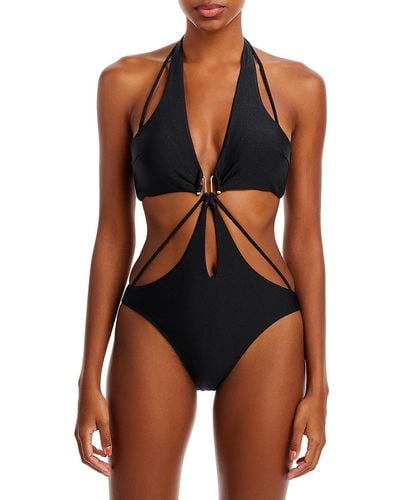 Cult Gaia Knowles Cut-out Strappy One-piece Swimsuit - Black