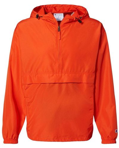 Champion Packable Quarter-zip Jacket - Orange