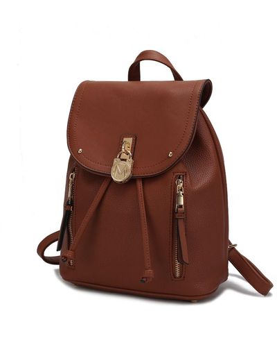 MKF Collection by Mia K Xandria Vegan Leather Backpack - Brown