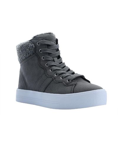 Marc Fisher Dapyr Faux Leather High Top High Top Sneakers - Blue
